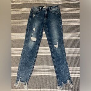Flying Monkey Distressed High Rise Skinny Jean